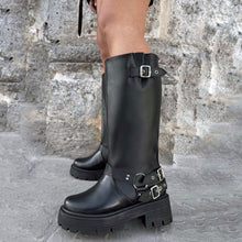 Cargar imagen en el visor de la galería, BIKER BOOTS BLACK